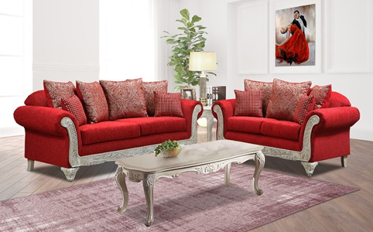 Sinbad Red Sofa & Loveseat